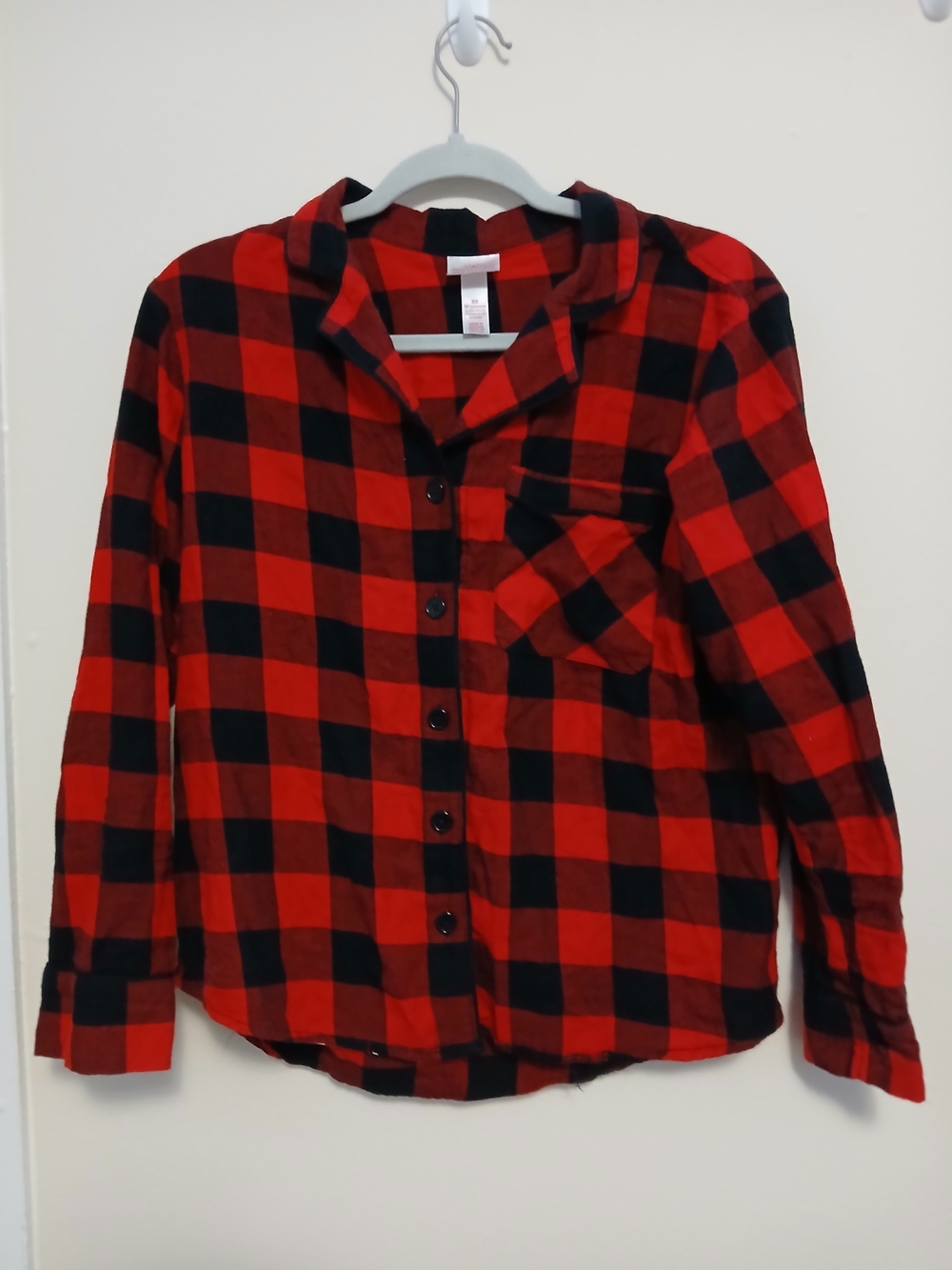 Wondershop Red and Black Plaid Button-Down Shirt